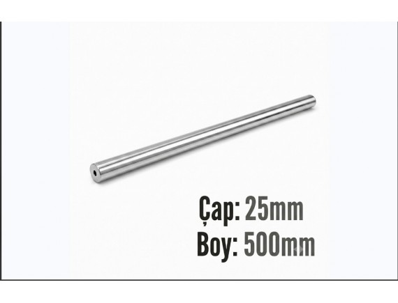 ÇAP: 25MM X DELİK ÇAPI 8 MM X BOY: 500MM ÇUBUK NEODYUM MIKNATIS