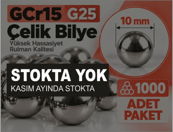 GCr15 G25 Çelik Bilye 10 mm (1.000 Adet Paket)