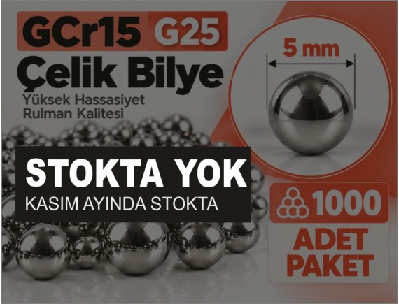 GCr15 G25 Çelik Bilye 5 mm (1.000 Adet Paket)
