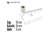 Çap 10mm X Del.Çapı 5mm X Kalınlık 10mm HALKA Mıknatıs