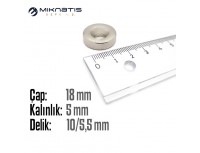 Çap 18mm X Delik çap 10 / 5,5 X Kalınlık 5mm Havşalı Mıknatıs