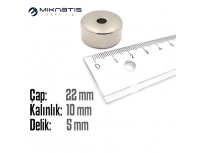 Çap 22mm X Del.Çapı 5mm X Kalınlık 10mm HALKA Mıknatıs