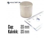 Çap: 25mm x Kalınlık: 25mm Neodymium