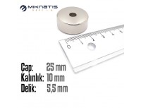 ÇAP 25MM X DEL.ÇAPI 5,5MM X KALINLIK 10MM N/S MIKNATIS ( SEPERATÖR )