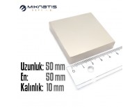 Boy: 50mm - En: 50mm - Kalınlık: 10mm Neodyum