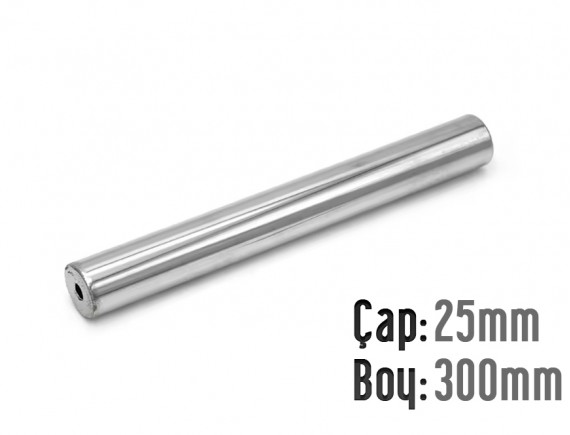 ÇAP: 25MM X DELİK ÇAPI 8 MM X BOY: 300MM ÇUBUK NEODYUM MIKNATIS